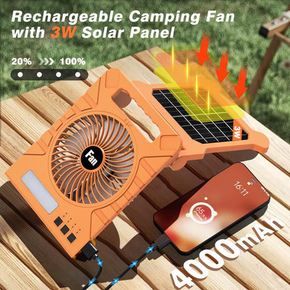 Rechargeable Solar USB & Mobile Fan